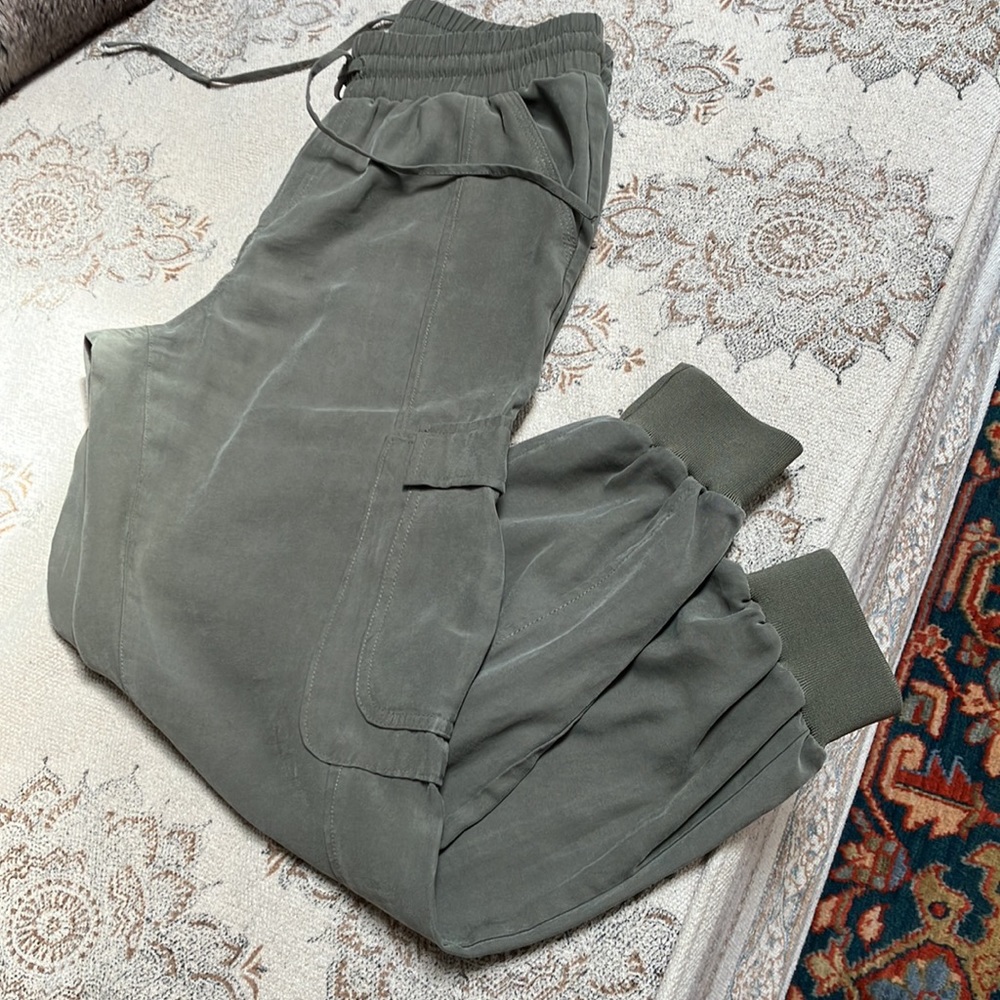 Olive Cargo Jogger Pants